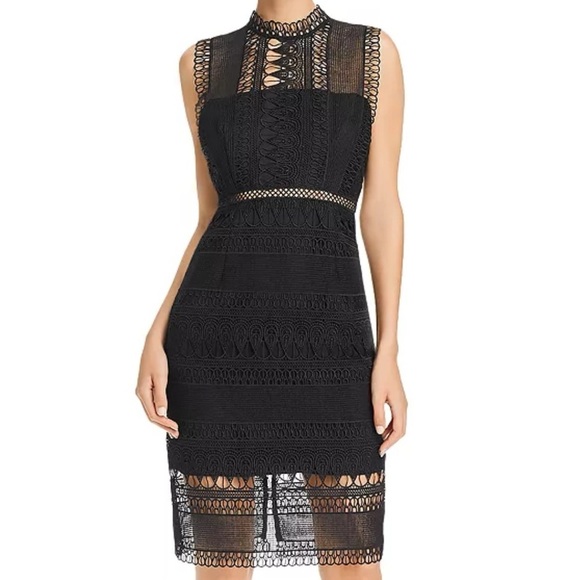 Bardot Dresses & Skirts - Bardot Mariana Black Lace Sleeveless Size XS US 4 Cocktail Sheath Dress NWT